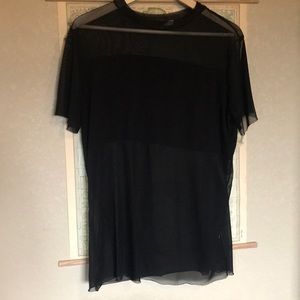 Black mesh t shirt